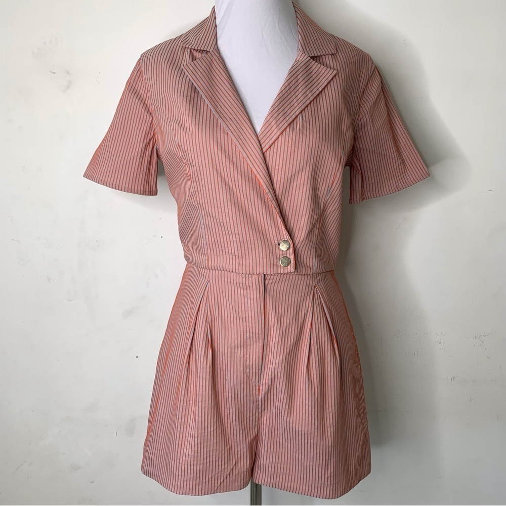 House of Harlow 1960 x Revolve Women's Orange Ronia Romper Size XS - Picture 2 of 13